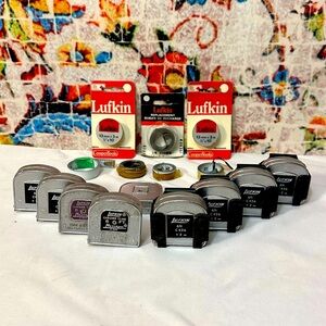 Vintage Lufkin precision tape measures